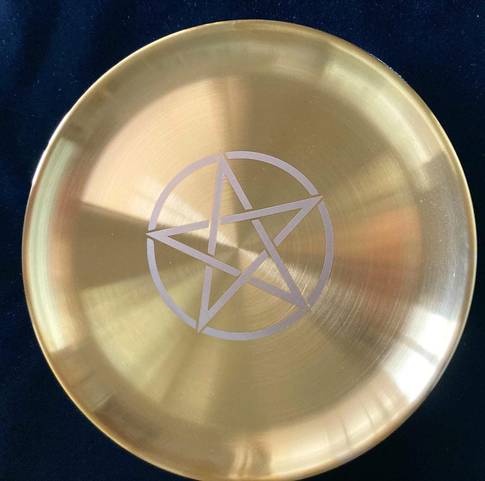 Pentagram Candlestick Table Altar Plate