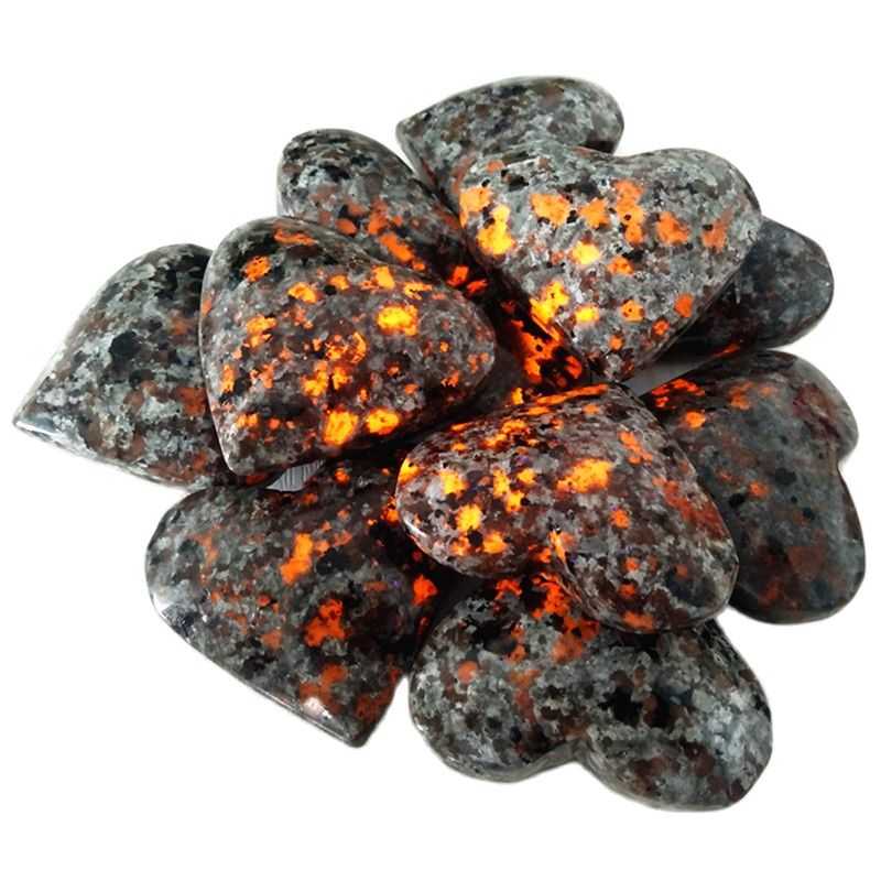 Natural Yooperlite Heart Shape Stone 5A+