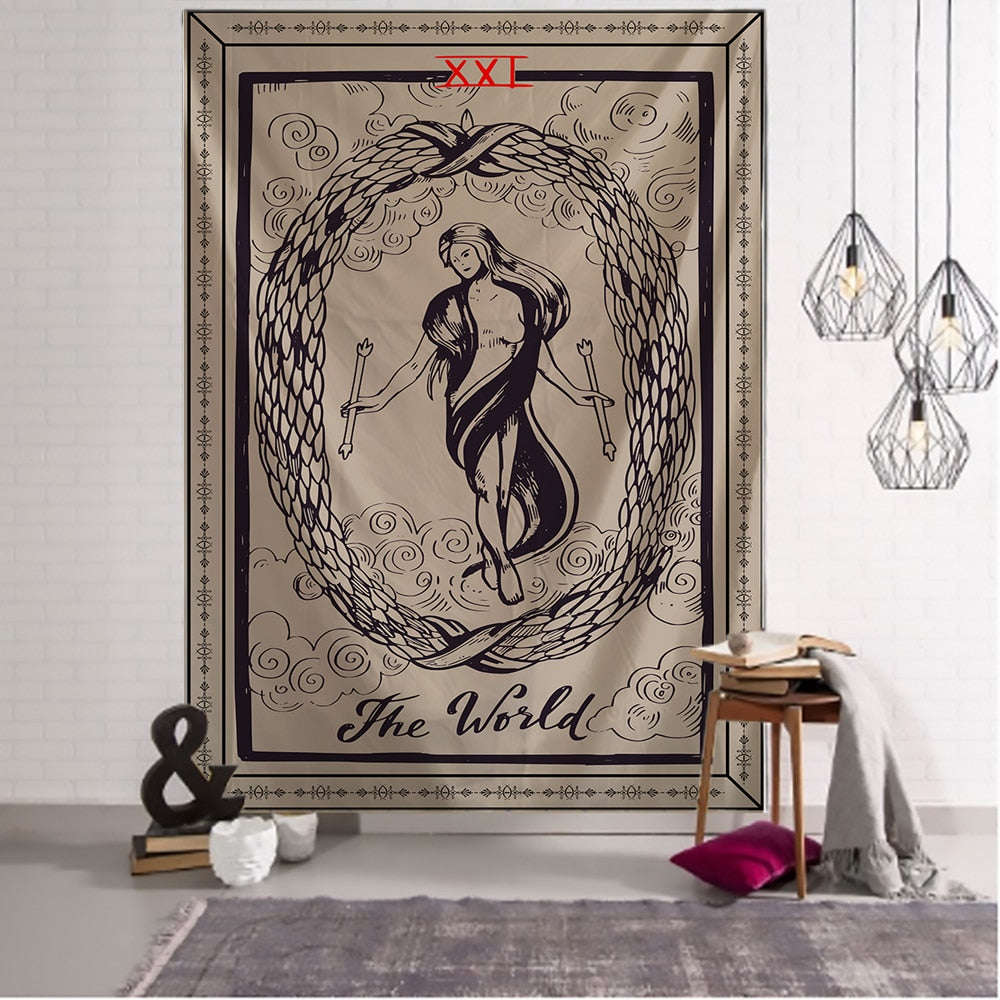 The World Tarot Card Wall Tapestry