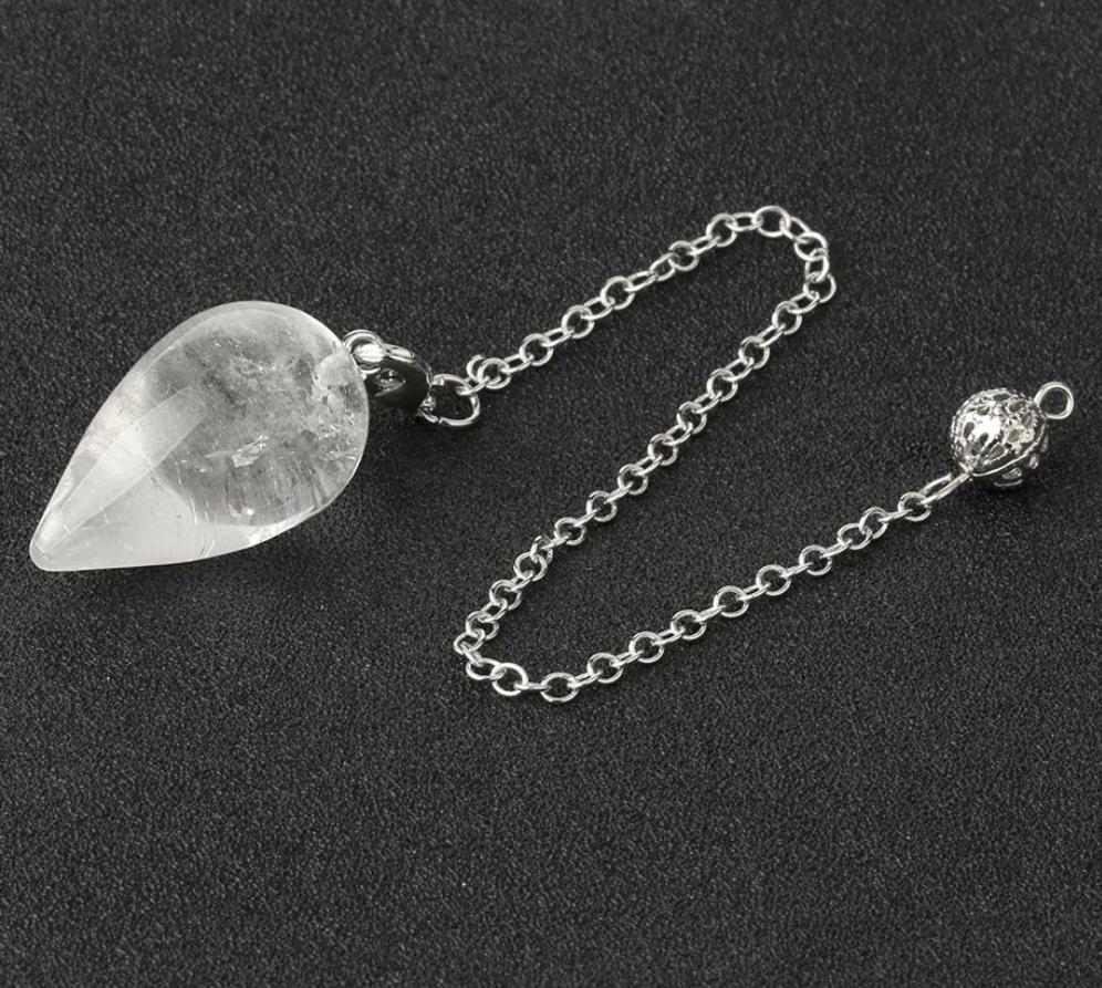 Water Drop Natural Stone Pendulums for Dowsing, Divination, Wicca, Healing, And Reiki