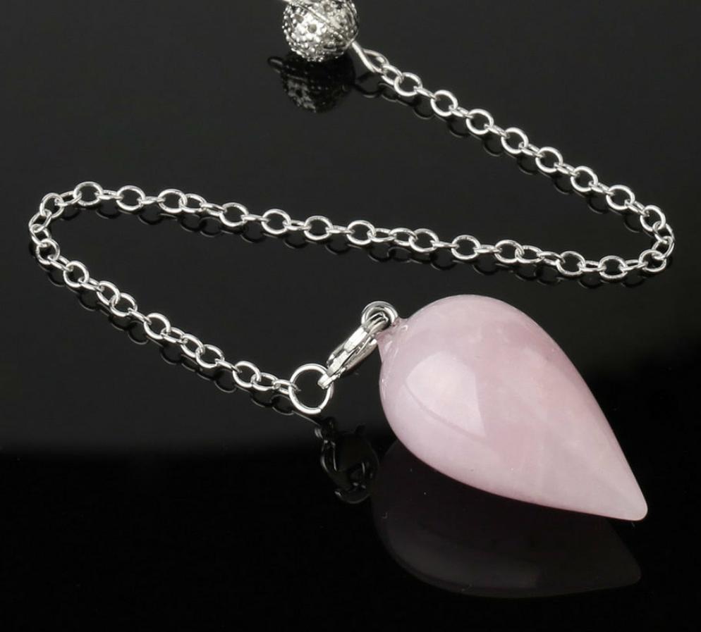 Water Drop Natural Stone Pendulums for Dowsing, Divination, Wicca, Healing, And Reiki