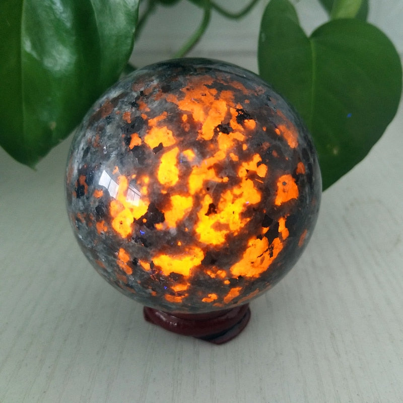 Natural Stone Yooperlite Crystal Sphere Ball /Powerful Chakra Energy 5A+