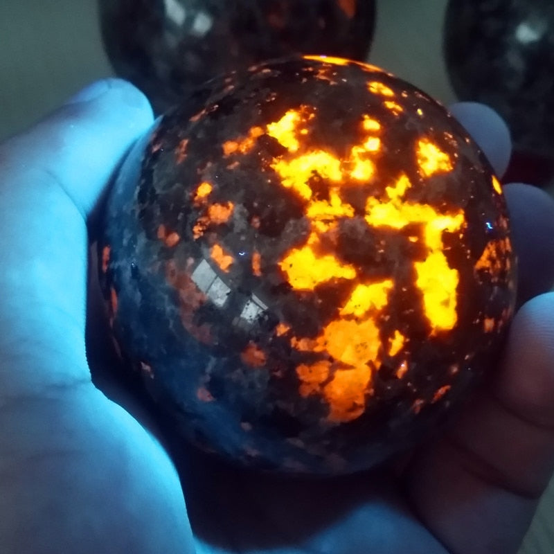 Natural Stone Yooperlite Crystal Sphere Ball /Powerful Chakra Energy 5A+
