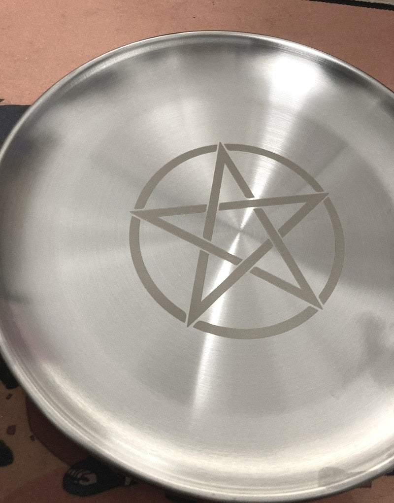 Pentagram Candlestick Table Altar Plate