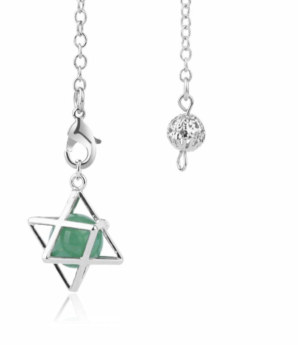 Natural Stone Merkaba Pendulums for Wicca, Dowsing, Divination,And Reiki