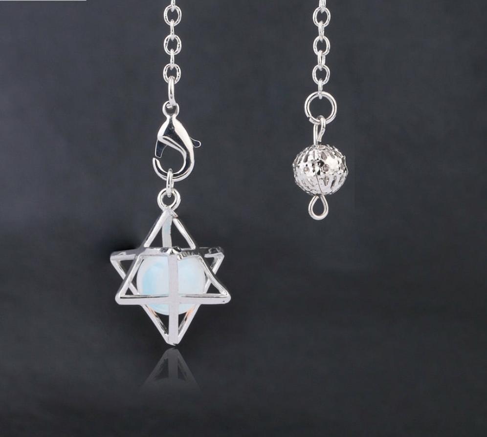 Natural Stone Merkaba Pendulums for Wicca, Dowsing, Divination,And Reiki