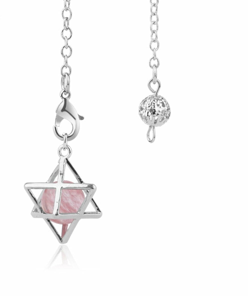 Natural Stone Merkaba Pendulums for Wicca, Dowsing, Divination,And Reiki