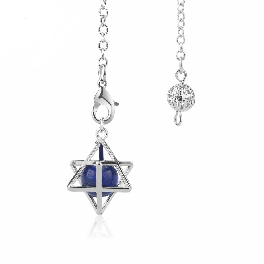 Natural Stone Merkaba Pendulums for Wicca, Dowsing, Divination,And Reiki