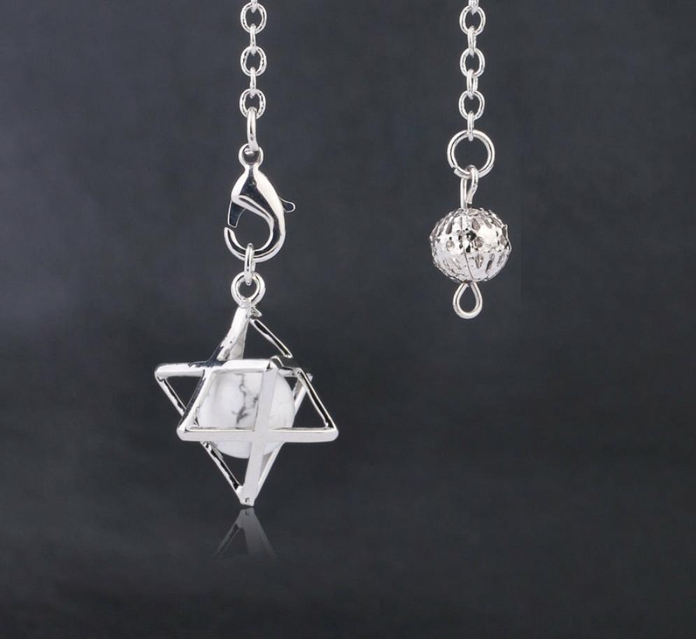 Natural Stone Merkaba Pendulums for Wicca, Dowsing, Divination,And Reiki
