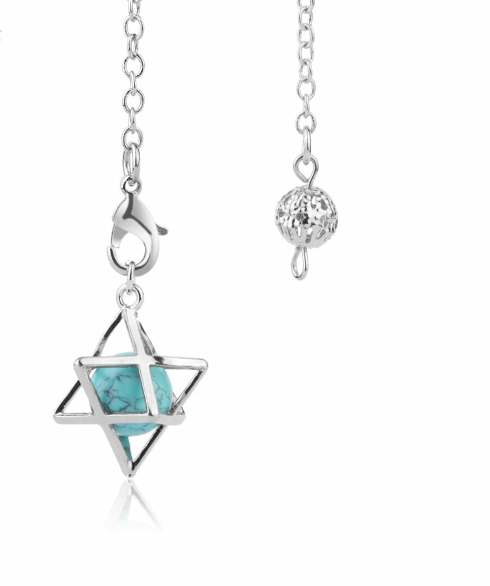 Natural Stone Merkaba Pendulums for Wicca, Dowsing, Divination,And Reiki