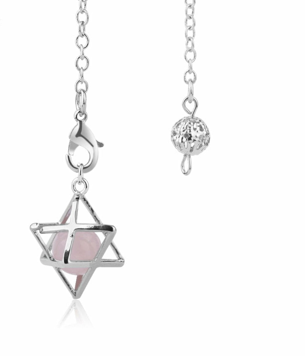 Natural Stone Merkaba Pendulums for Wicca, Dowsing, Divination,And Reiki