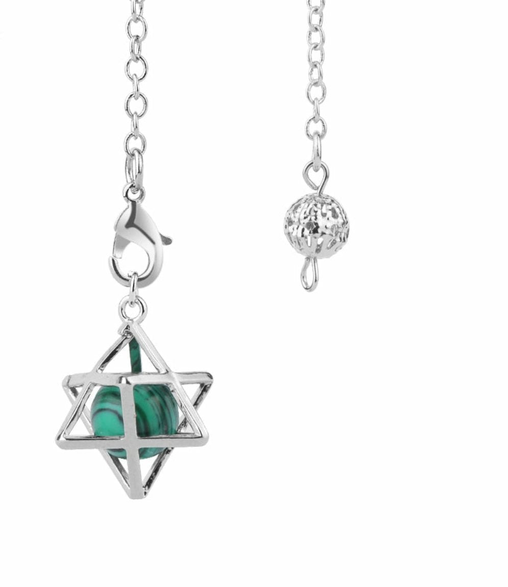 Natural Stone Merkaba Pendulums for Wicca, Dowsing, Divination,And Reiki