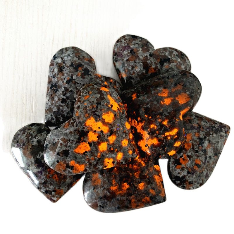 Natural Yooperlite Heart Shape Stone 5A+